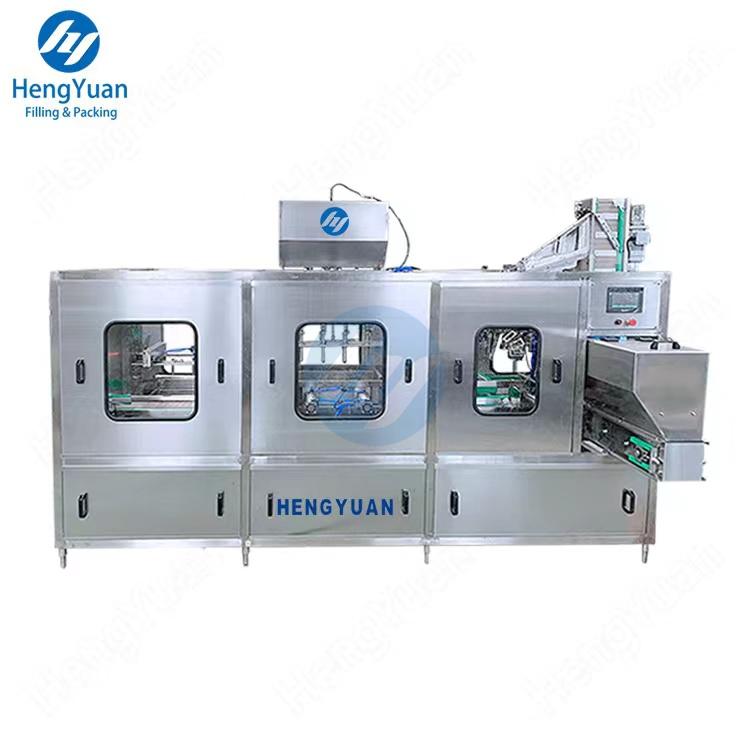 HY-CGF-L Linear Type 3-15L PET Barrel 3 in 1 Rinsing Filling Capping Machine