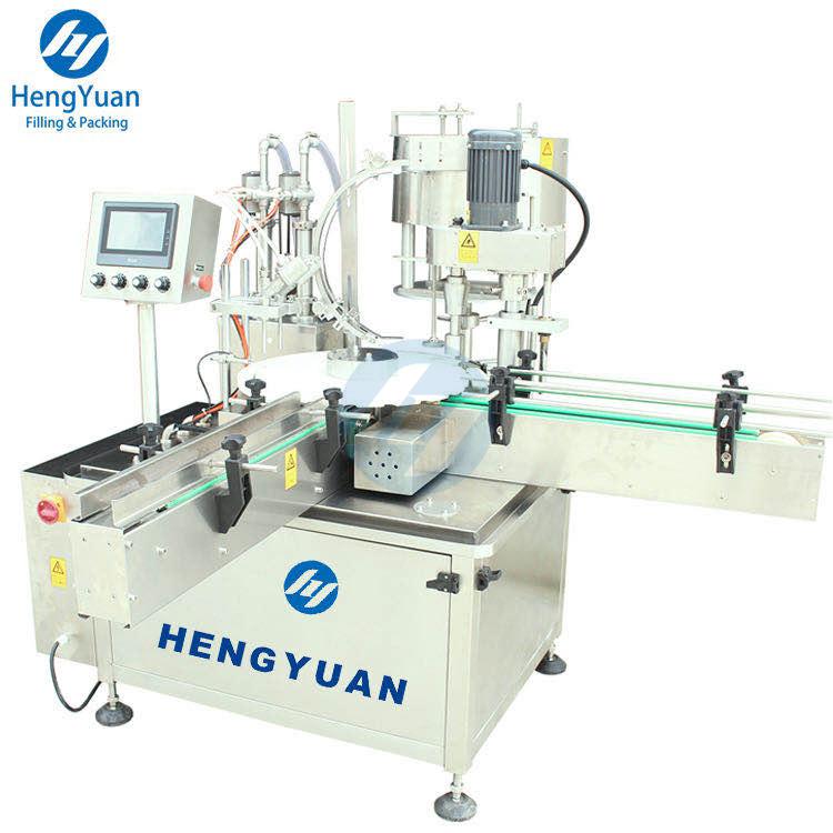 Automatic star wheel filling capping machine