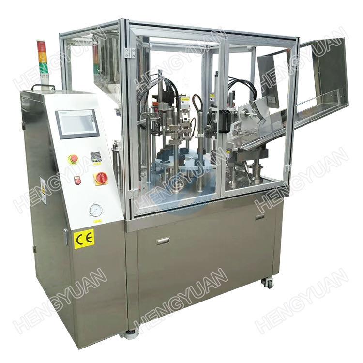 Automatic toothpaste plastic tube filling sealing machine