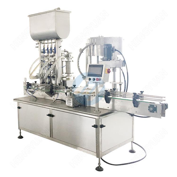 Automatic Piston Bottle Filling Star wheel Single-head Capping Machine 