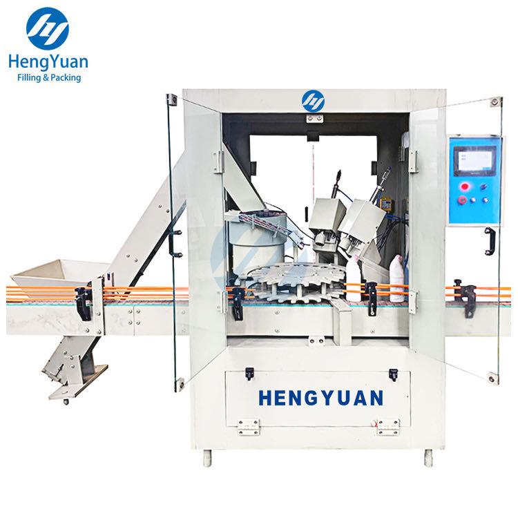Automatic Star Wheel Double Heads Capping Machine 
