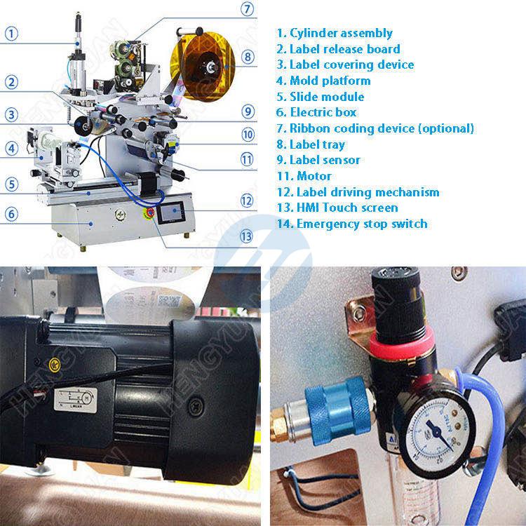 Semi-automatic 360 Degree Turnover Non-dry Self-Adhesive Sticker Label Applicator Details