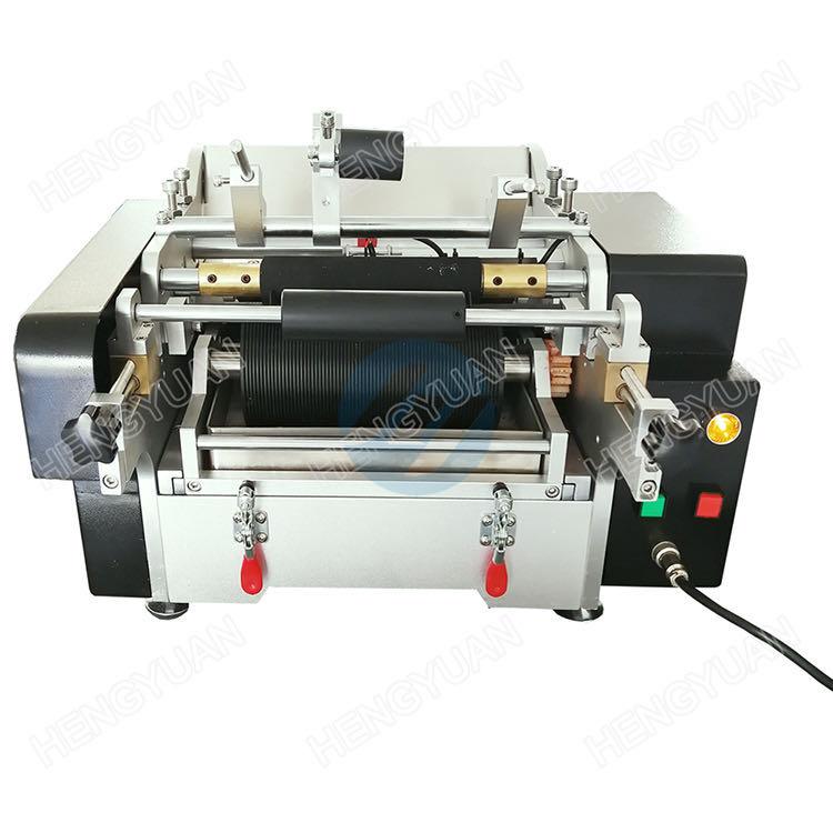 Semi-automatic Cylinder Tin Can Cold Wet Glue Paper Labeling Machine
