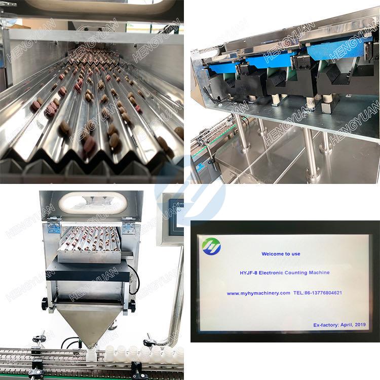 8 Channel Automatic Electronic Tablets Counting One Head Filling Machine Details