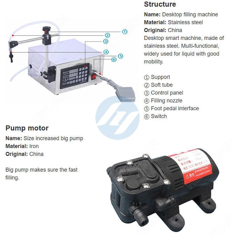 Smart Semi-automatic Desktop Digital Liquid FIlling Machine Details