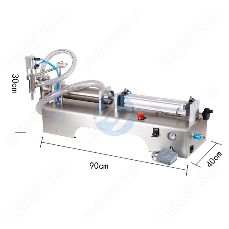 Semi-automatic Desktop Pneumatic Piston Cylinder Single-head Filling Machine Size