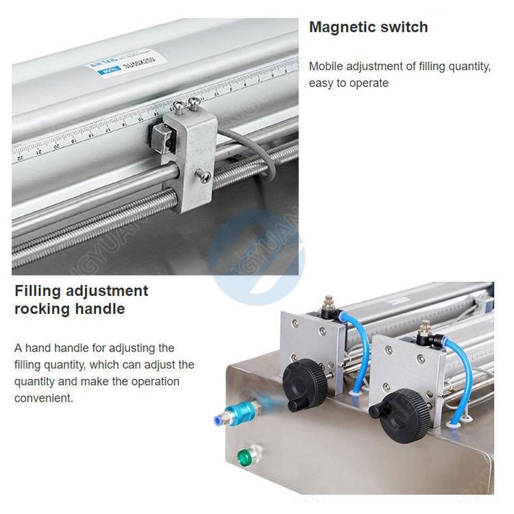 Semi-automatic Desktop Two-heads Filling Machine introduction