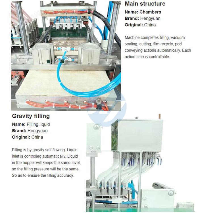 Automatic Double chambers film pods packing machine