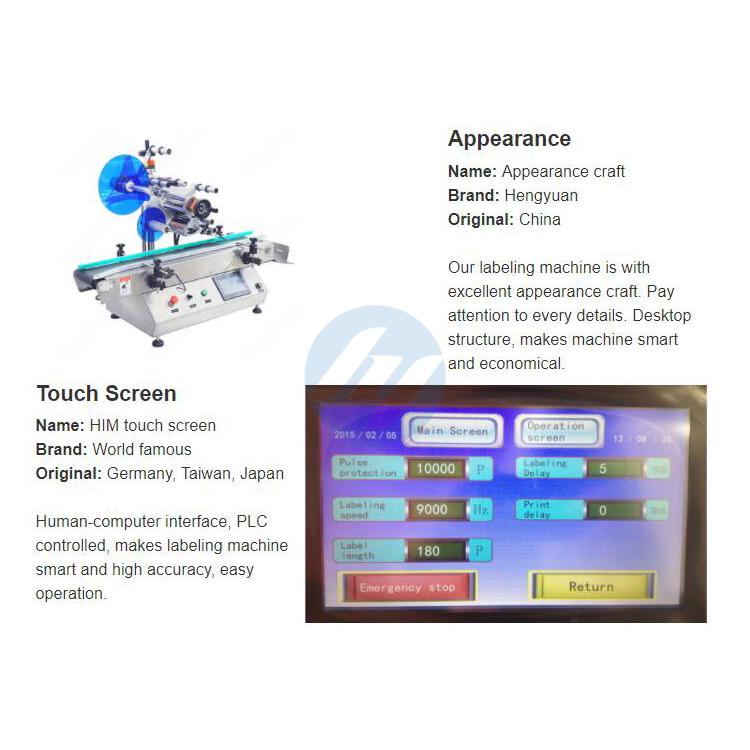  Automatic Non-dry Glue Adhesive Sticker Label Top Surface Plane Labeling Machine details