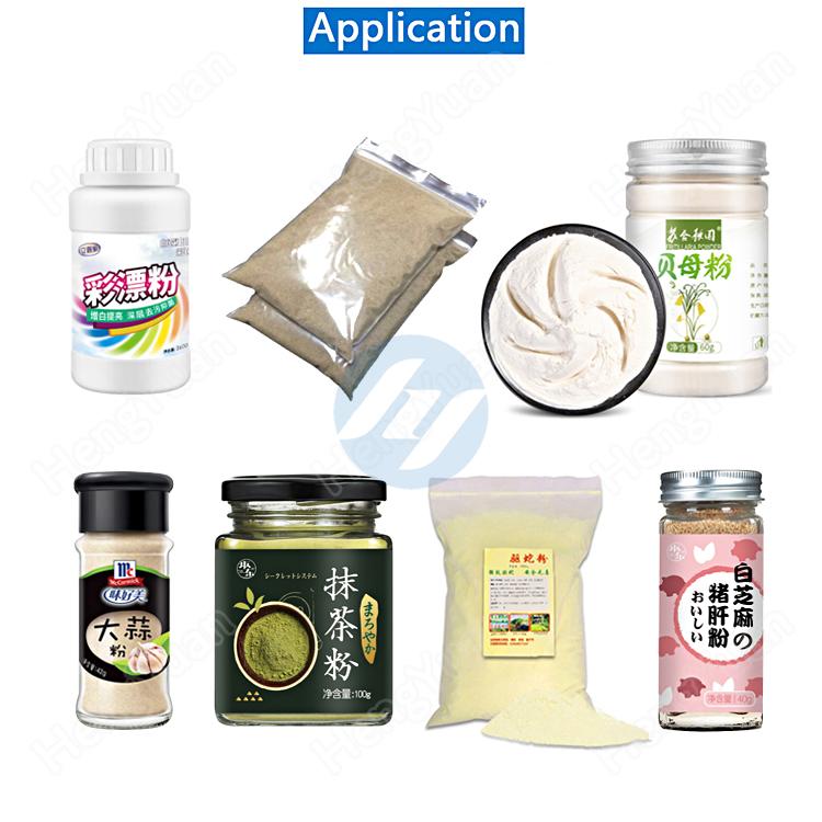 HYVF-SP Semi-automatic Auger Measuring Powder Filling Machine application