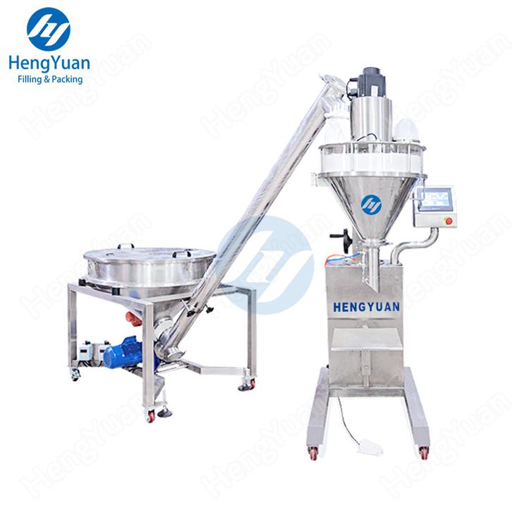 Semi-automatic auger dosing powder filling machine