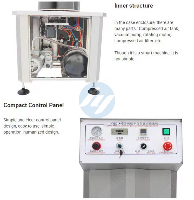 Semi-automatic Two Heads Sauce Glass Jar Vacuum Capper