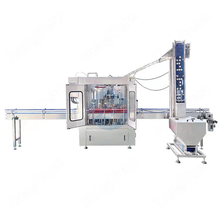 HY-RCGF-8-4 Automatic Glass Bottle Filling Lug Lid Capping Machine