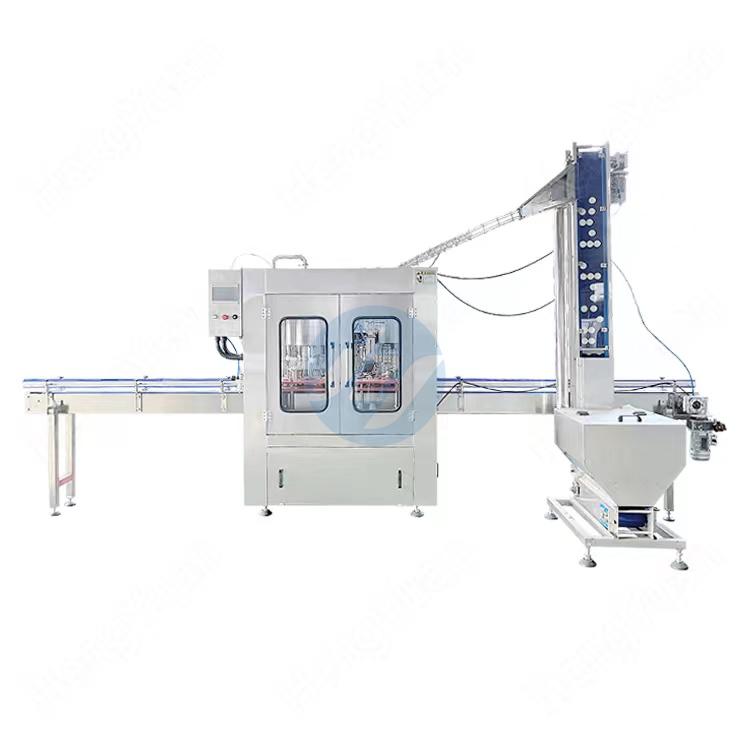 HY-RCGF-8-4 Automatic Glass Bottle Filling Lug Lid Twist-off Sealing Machine