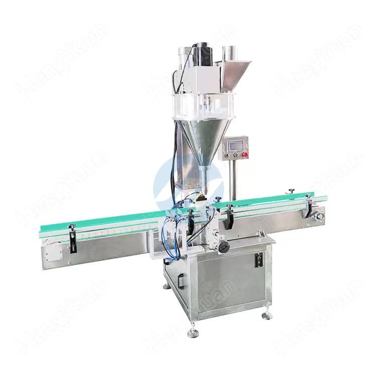 Automatic milk powder bottle single head filling machine