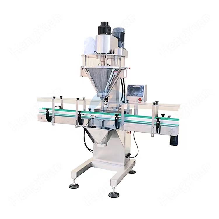 Automatic coffee powder bottle single head filling machine