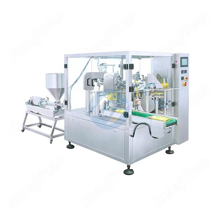 HYRP8-200L-L Automatic Rotary Premade Pouch Liquid Packing Equipment