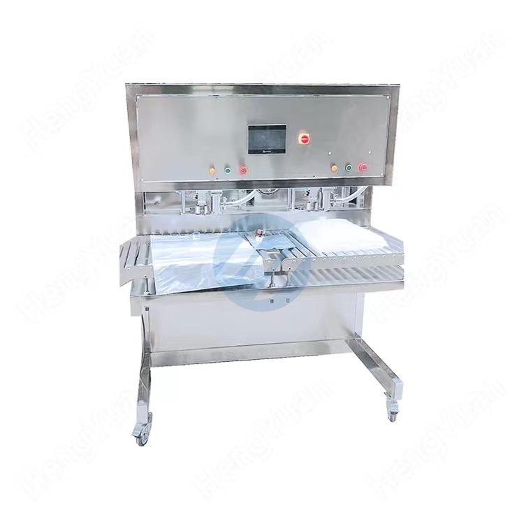 Semi-automatic BIB Flowmeter Dosing Two Heads Filling Capping Machine