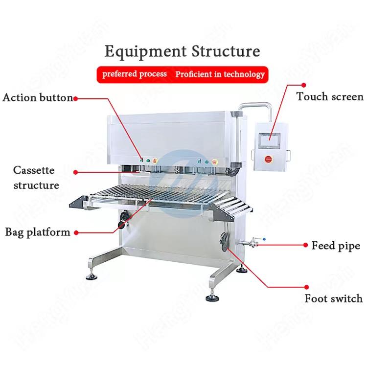 Semi-automatic BIB Two Heads Filling Capping Equipment