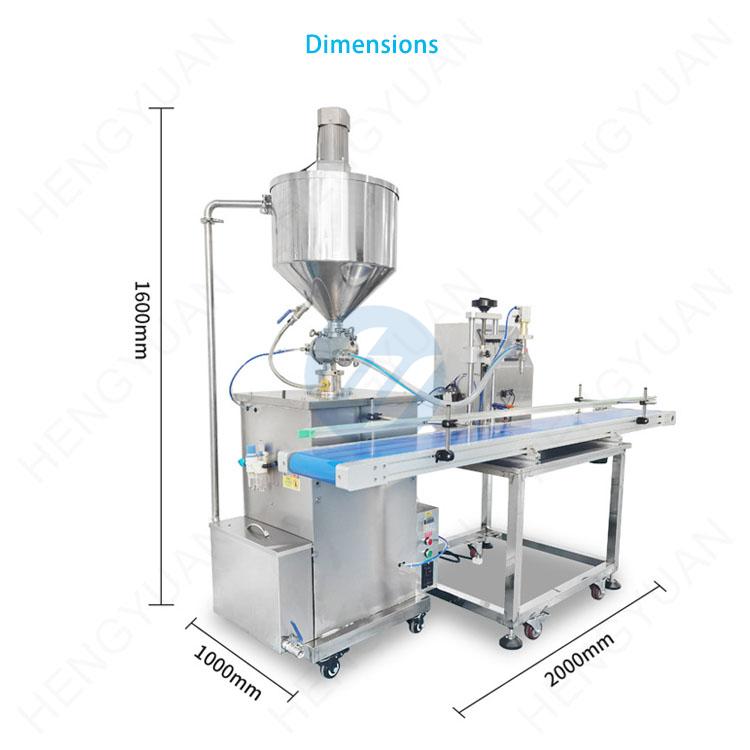 HYAP1-10TMH Automatic Single Head Pneumatic Piston Filling Machine Dimensions