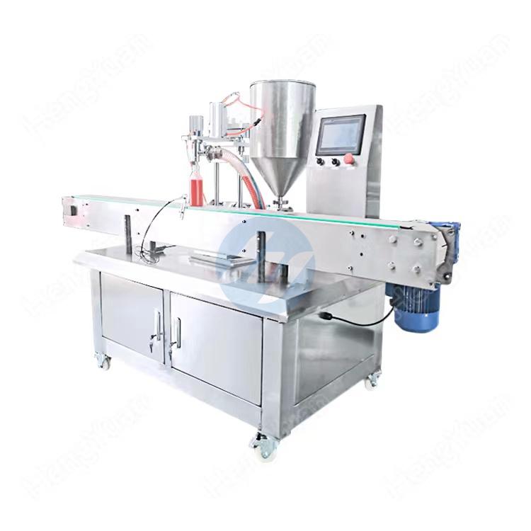 Automatic single head servo rotor pump sauce filling machine