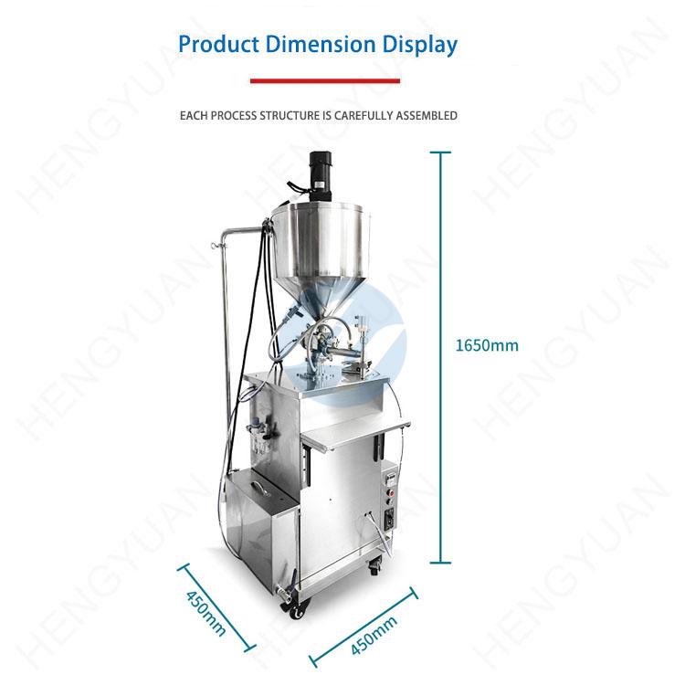 Single-head Pneumatic Piston Filler size