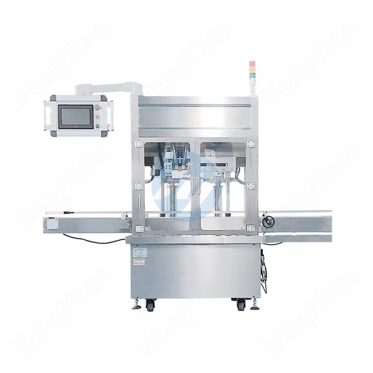Tracking type non-stop piston filling machine