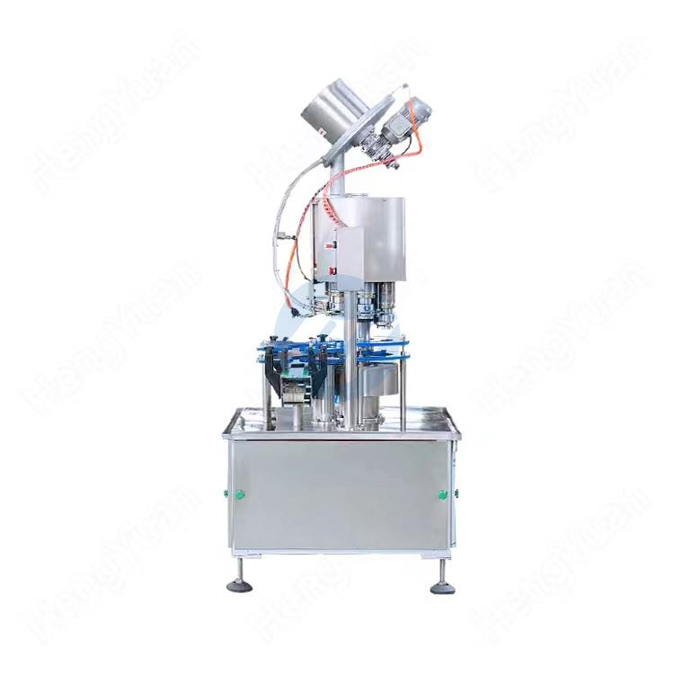 Automatic Rotary Crown Lid Cocktail Bottle Capping Machine