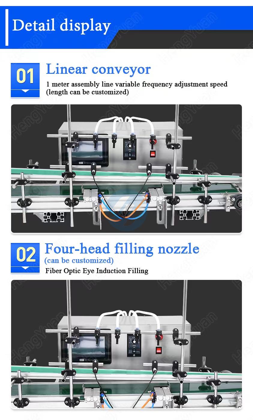 Desk Top Automatic Liquid Bottle Filling Machine detail