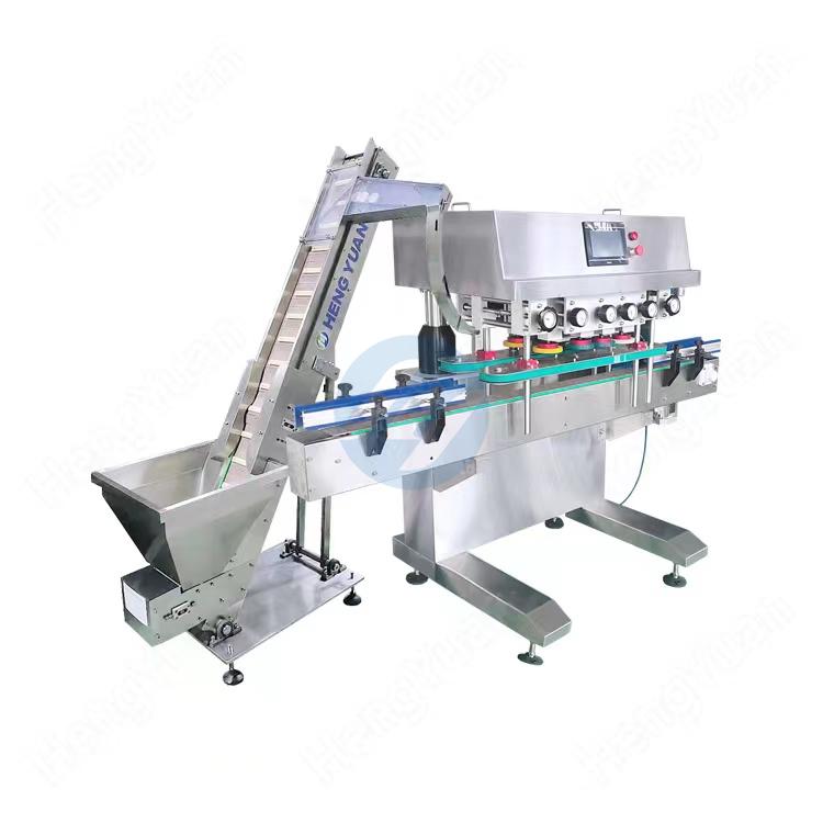 Automatic 8 wheels plastic jar capping machinery