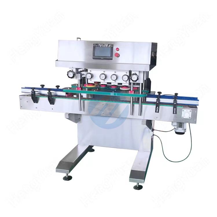 Automatic eight wheels bottle and lid capping machine