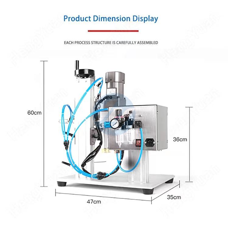 YKCGJ-6120-B Desktop 4 Wheels Bottle and Lid Clamping Screwing Capping Machine