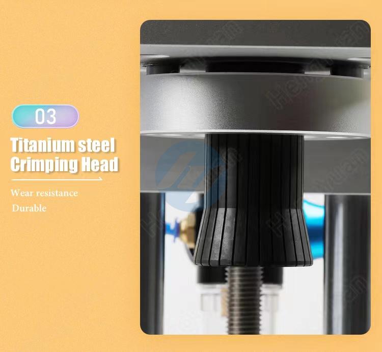 Semi-automatic Desktop Alumium Bottle Collar Ring Spray Lid Pneumatic Crimping Capper