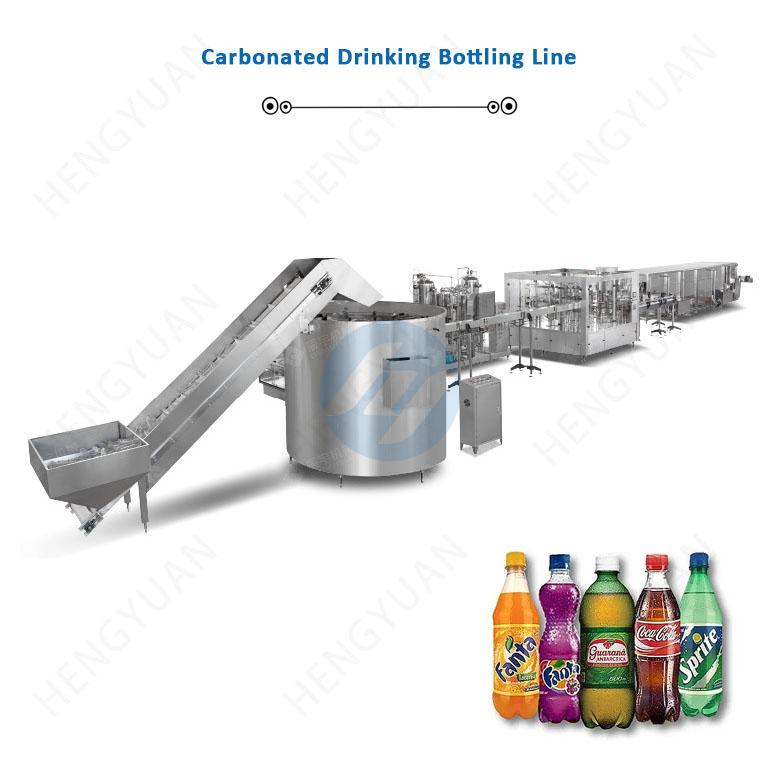 HY-DCGF Automatic 3in1 Carbonated Drink PET Bottle Washing Filling Capping Machine