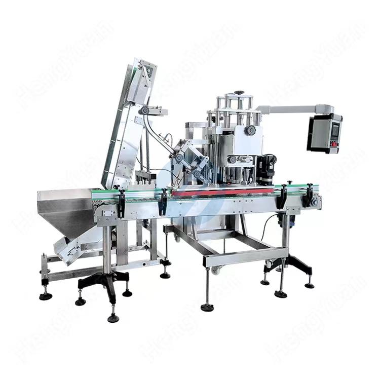 Automatic Four Wheels Clamping Pump Lid Servo Capping Machine