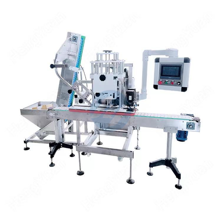 HYXG-4C-C Automatic High Effect Clamping Lid Servo Capping Machine
