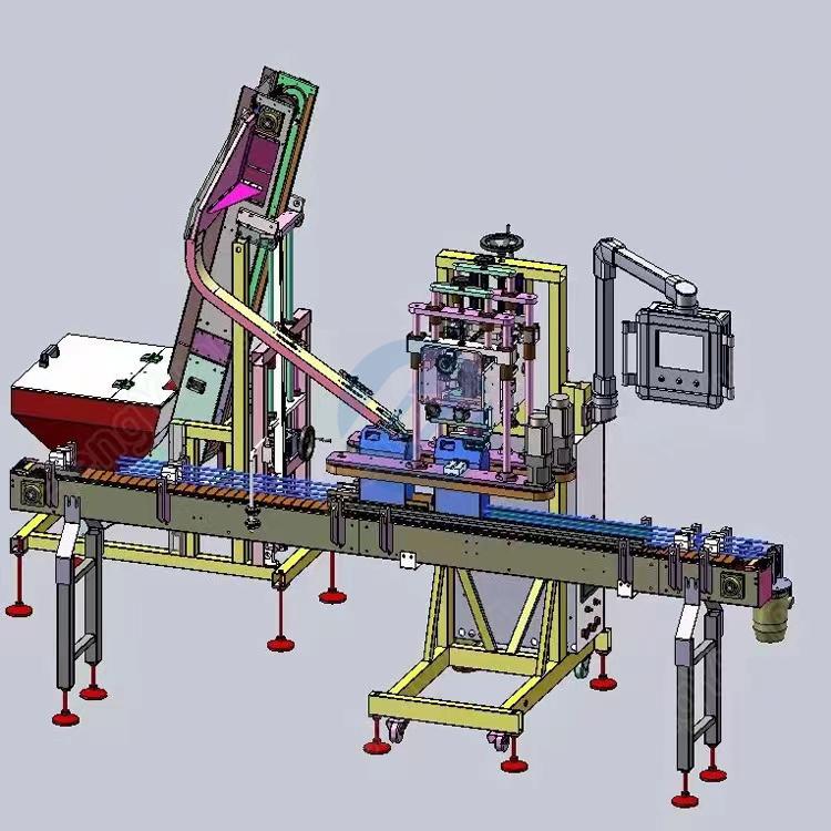 Automatic Four Wheels Clamping Lid Servo Capping Equipment