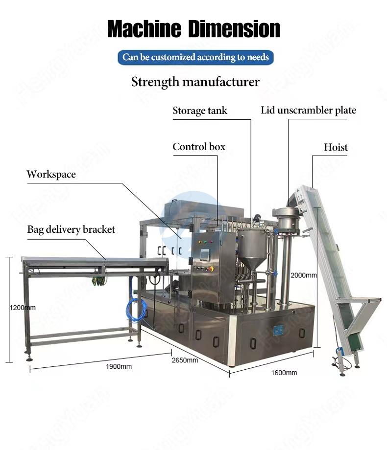 HYRFC-A Automatic Spout Pouch Ketchup Filling and Capping Machine