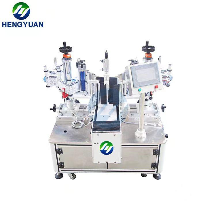 Semi-automatic double-sided sticker labeling machine