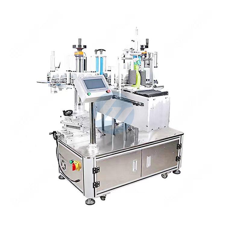 HYT-909 Semi-automatic bottle double-sided sticker labeling machine