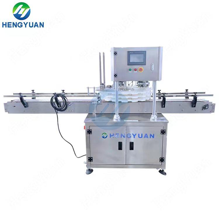 HYXG-300F Automatic Cans Plate Lid Double Heads Capping Sealing Machine