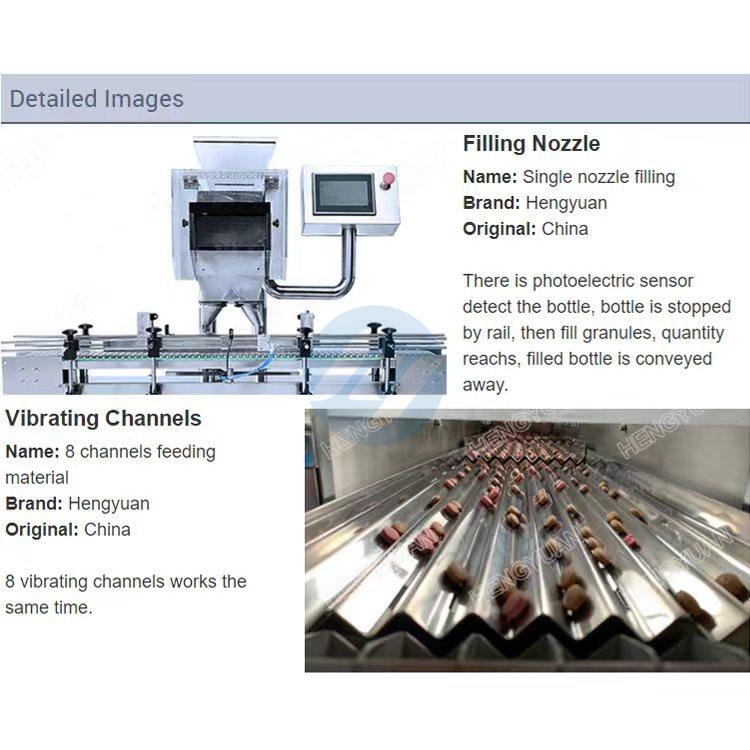 Automatic Electronic Gel Capsules Counting Two Heads Filling Machine