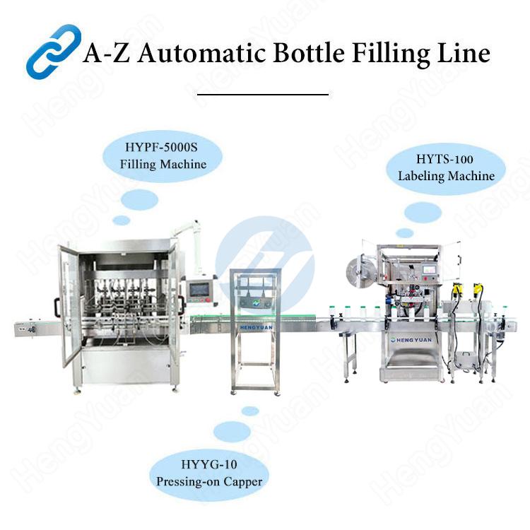 HYTS-100 Automatic Bottle Filling Capping Labeling Line