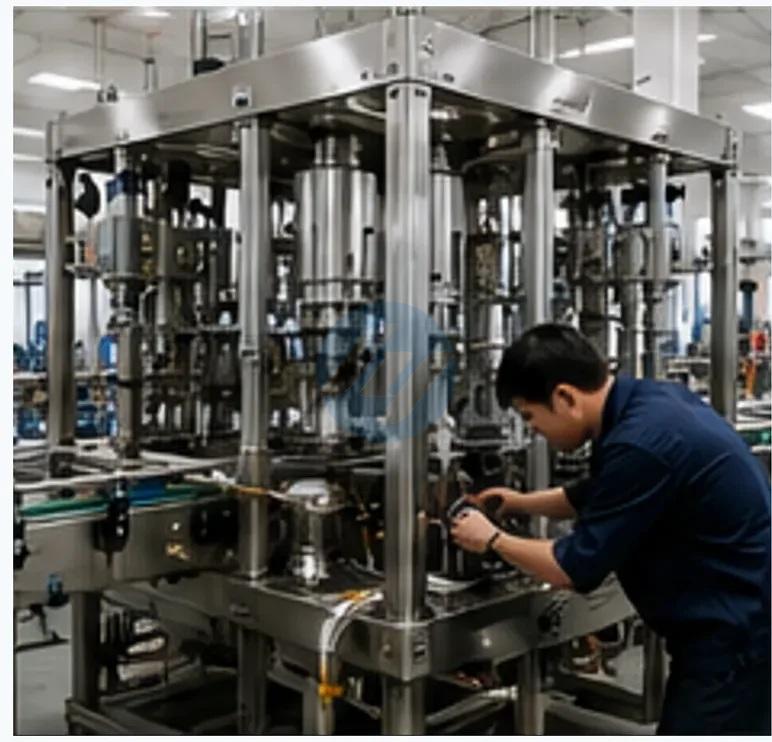 Machine assembly process illustration