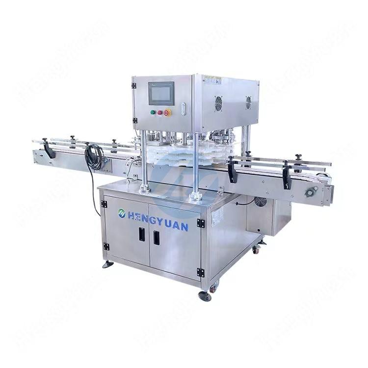 Automatic Cans Plate Lid Double Heads Capping Sealing Machine