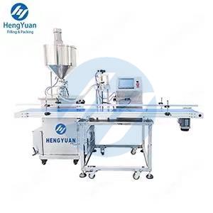 HYAP1-10TMH Automatic Pneumatic Piston Single Head Filling Machine With Water Circulation Heating Stirring Material Hopper