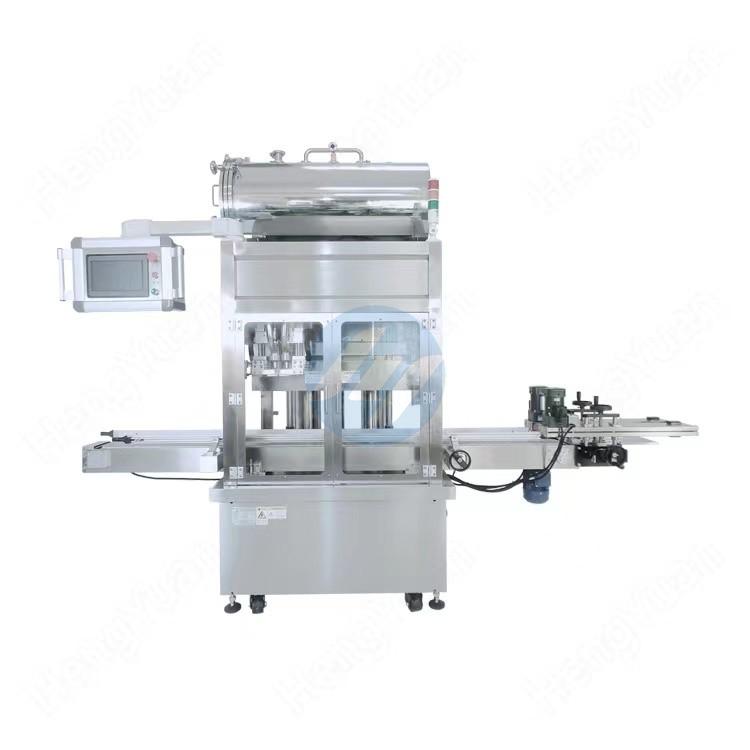 HYPFT2-1000 Automatic Tracking Type Servo Motor Control Piston Filling Machine | None-stop Two-headed Liquid Filler