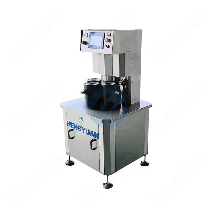 HYSC-X10-T Semi-automatic Vacuum Capping Machine | Lug Metal Lid Twist-off Glass Bottle Sealer with Touch Screen Panel