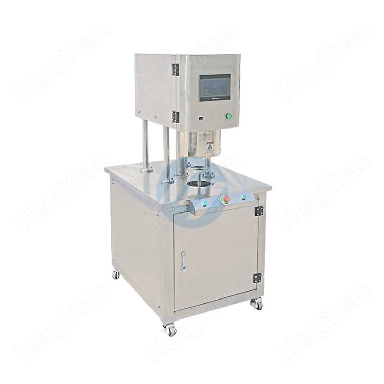 HYSS-10A Semi-automatic Vacuumizing Adding Nitrogen Gas Cans Easy Pull Lid Single-head Capping Machine Sealing Equipment