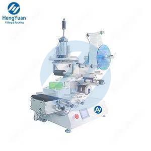 Semi-automatic Flat Bottle Top Side Labeling Machine Semi-automatic Flat Bottle Top Side Labeling Machine